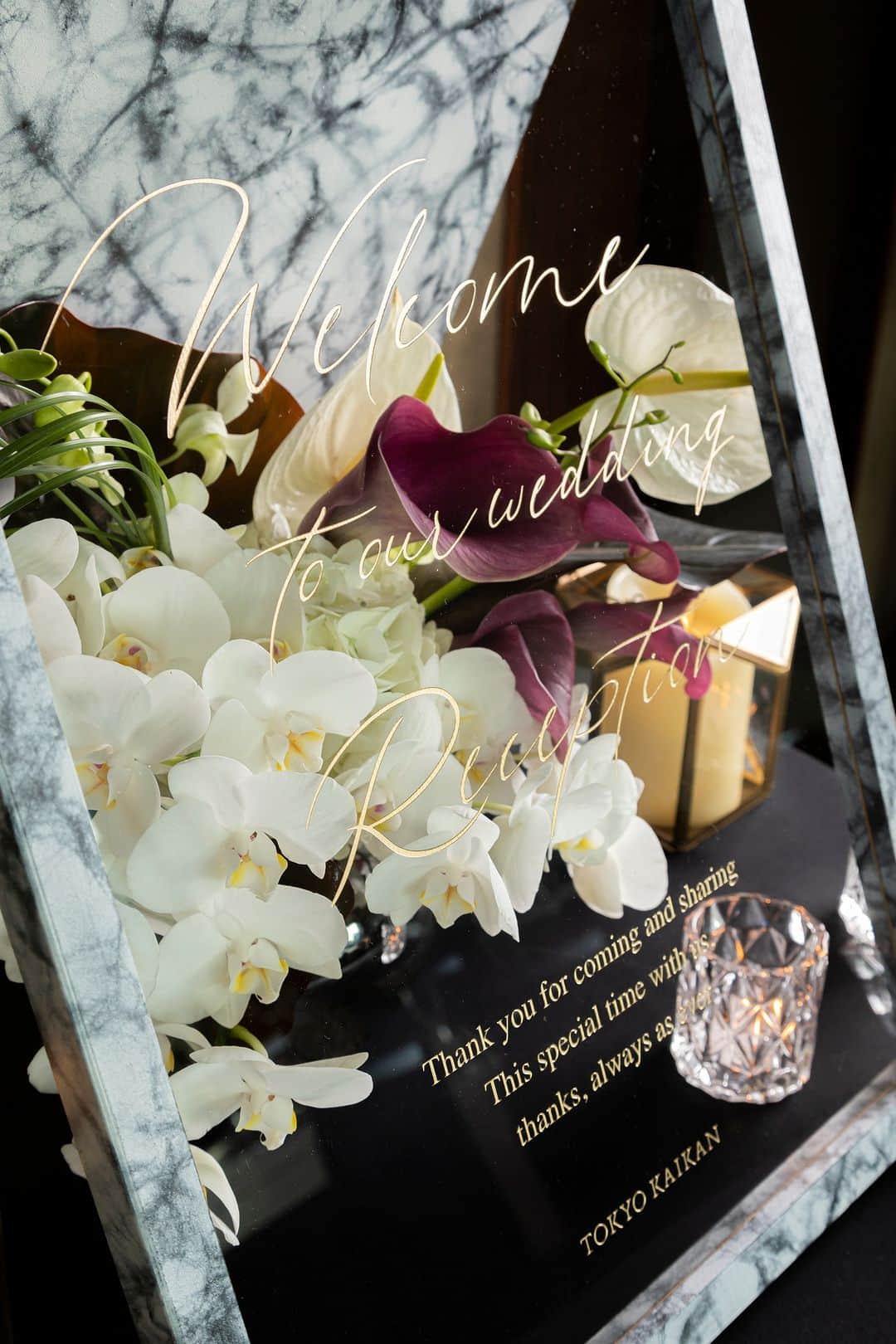 東京會舘本舘ウエディングさんのインスタグラム写真 - (東京會舘本舘ウエディングInstagram)「@tokyokaikan_wedding .——————————. * 胡蝶蘭、カラー、アンスリウムと 人気が高い装花を贅沢に使った ウェルカムボード。  上質な婚儀に相応しいアイテムで 大切なゲストのお出迎えを。 * .——————————. #東京會舘 #tokyo #関東花嫁 #weddingdress #東京花嫁 #wedding #dress #ウェディングドレス #プレ花嫁 #卒花 #結婚式場 #日本中のプレ花嫁さんと繋がりたい #結婚式準備 #ウェディングレポ #ブライダルフェア #チャペル #結婚式 #パーティ #披露宴 #weddingparty #東京 #大正ロマン #ウェディング #会場コーディネート #披露宴会場 #披露宴 #会場装飾 #門田沙由香 #日比谷花壇 #ウェディングフワラーコーディネーター」9月9日 17時30分 - tokyokaikan_wedding
