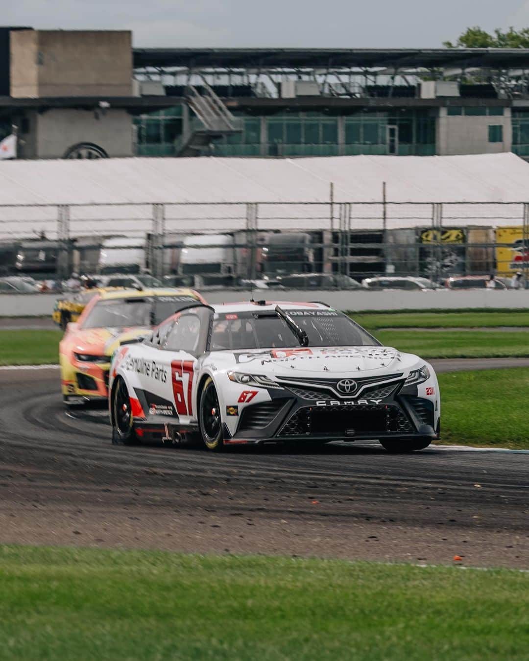 小林可夢偉さんのインスタグラム写真 - (小林可夢偉Instagram)「Insanity in Indianapolis 🛞  Last weekend, RS had the honor of being embedded with 3 time WEC Champion, Le Mans winner and former F1 driver Kamui Kobayashi as he made his @NASCAR debut at one of America’s most storied racetracks - Indianapolis Motor Speedway.   We love seeing international drivers try their hand at NASCAR, and after years of waiting, @kamuikobayashi finally got his chance.  Huge thanks for @23xiracing, @toyotaracing, and @toyota_gazoo_racing for not only giving Kamui the chance to compete, but for also letting NASCAR's fans witness what an international racing champion can do at the wheel of a proper cup car.  📸: @diegovgalicia」8月17日 2時54分 - kamuikobayashi