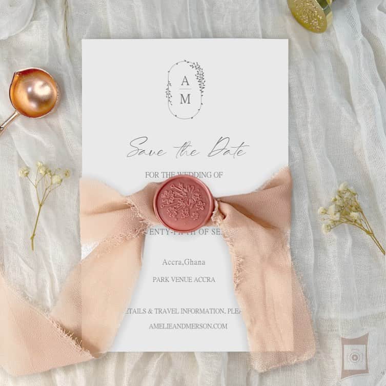 Ŝ Ŋ Ą Ƥ☻Ƥ Ą Ŋ Ĕ Ĺ?Ğ Ƕ SMMのインスタグラム：「.  A Save the Date card is an important part of the wedding organization process as they will give guests information of the date of the wedding and the location, .… . . . . . . . . . . . . . . .  #envlopeghana #invitationghana #makingsmileyfaces #weddinginvitationghana #weddingstationeryghana . #weddingsignghana #sealingwaxghana #ghanagiftshop」