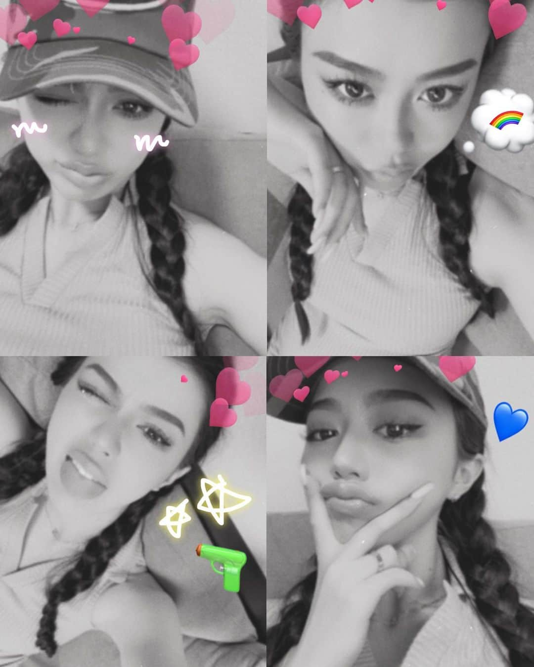 𝐓𝐒𝐔𝐊𝐀𝐒𝐀のインスタグラム：「#selfie 🔫💙  くるくるパーマスタイルの下準備段階で自撮り🤳笑」