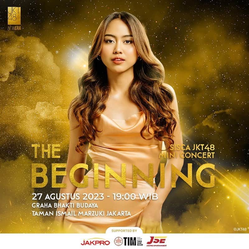 のインスタグラム：「My first mini concert "The Beginning" will be held on August 27, 2023!! Hari ini mulai jam 20.00 WIB, tiketnya udah tersedia di website jkt48.com, pembelian untuk general atau non-OFC✨🫶🥹Link nya ada di bio aku ya! • Super duper excited, degdegan, panik pusing tapi happy, dalam nama Tuhan, doain ya semoga persiapannya lancar dan bisa kasih yang terbaik, besar harapanku kalian bersedia datang, because you guys are  part of my happiness aku bakal hepi bangetttt terharu nangis ajalah sekalian kl pada mau dataaaang!!! SEEE YOUUUUU🥹🥹🫶😭❤️ #SiscaJKT48TheBeginning   #SiscaJKT48TheBeginning」