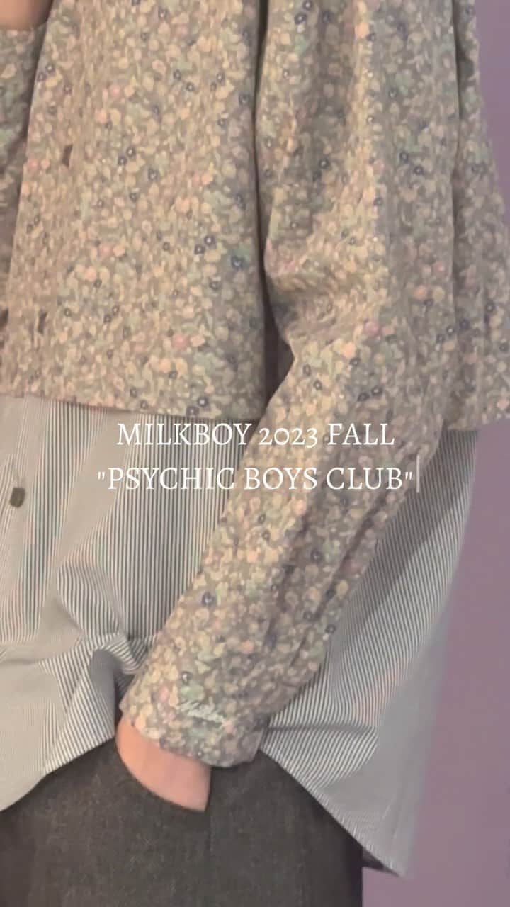 ミルクボーイのインスタグラム：「2023 Fall collection is available now 💐🩵 @milkboyharajuku  #milkboy」
