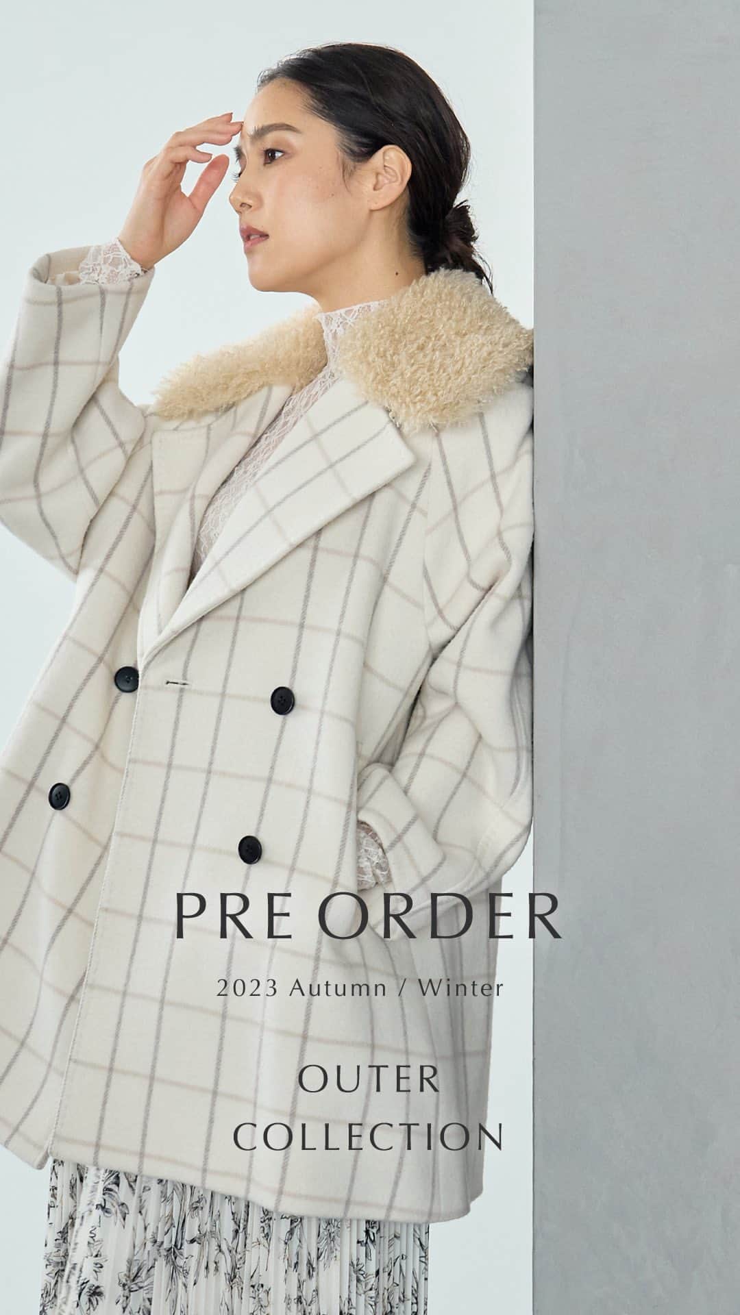ロペのインスタグラム：「▶︎INSTA LIVE ⁡ 【PRE ORDER -OUTER COLLECTION-】 ⁡ 2023年秋冬の新作アウターの 先行予約が続々スタート✨ ⁡ 仕立てと素材にこだわったジャケットや コートが豊富にラインアップ。 お気に入りの1枚を見つけてください。 ⁡ ◾︎STAFF @masami_rope 164cm Marie 152cm @yooong_rope 159cm ⁡ J'aDoRe JUN ONLINEでご購入いただけます。 ⁡ ⁡ ⁡ @rope_jp @jadorejunonline #INSTALIVE #インスタライブ #アウター #コート #ウールコート #ジャケット #先行予約 #プレオーダー #秋コーデ #秋カラー #冬コーデ #冬カラー #ロペ #ROPÉ #ropejp」