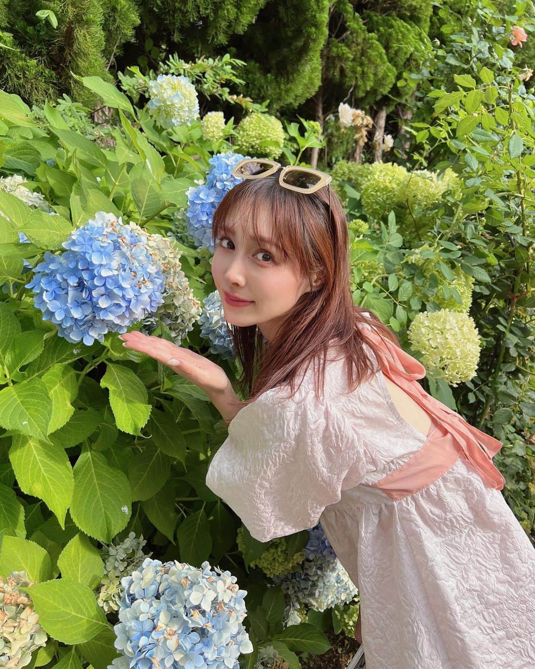 森彩香さんのインスタグラム写真 - (森彩香Instagram)「🩵💙 紫陽花がとってもかわいかった🫶🏻🫶🏻 　　 　　 　　 .」8月16日 21時16分 - ayarin_6v6