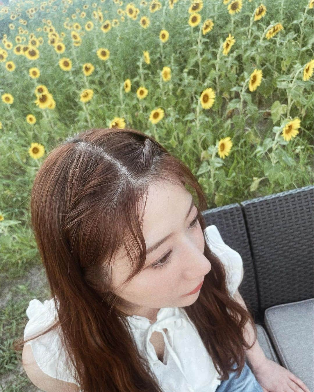 池田愛恵里さんのインスタグラム写真 - (池田愛恵里Instagram)「癒されたし元気になった🌻🫧 . . .  #しっかり焼けました #ひまわり畑」8月16日 21時22分 - ikeda_aeri