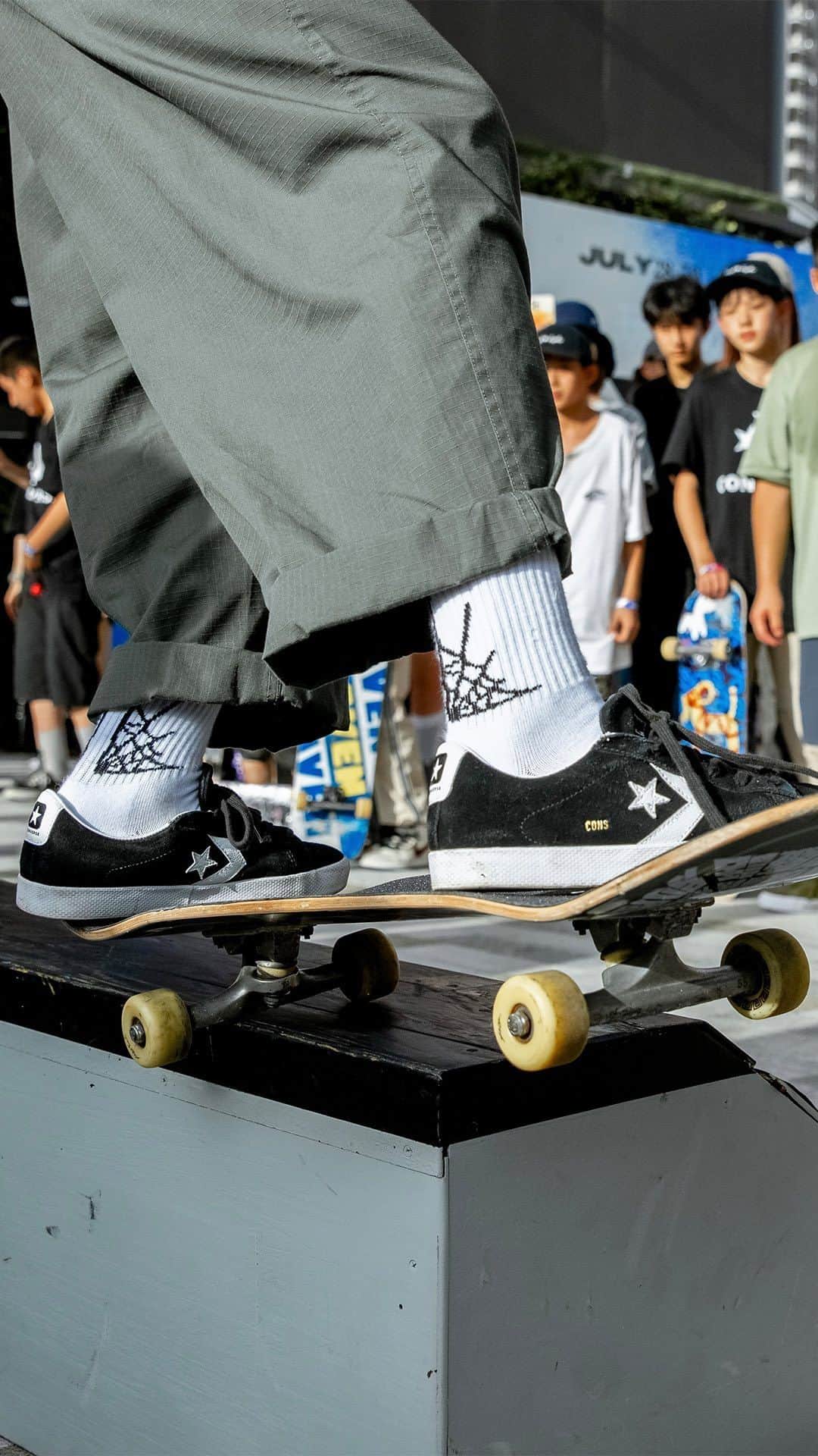 converseのインスタグラム：「Nothing beats a skate session in Shanghai with the @converse_cons crew 🤘🇨🇳 #CreateNext  Tap in to see the CONS China team plus special guests Alexis Sablone (@suminaynay) and Louie Lopez (@louielopez) shredding at our latest event 🛹」