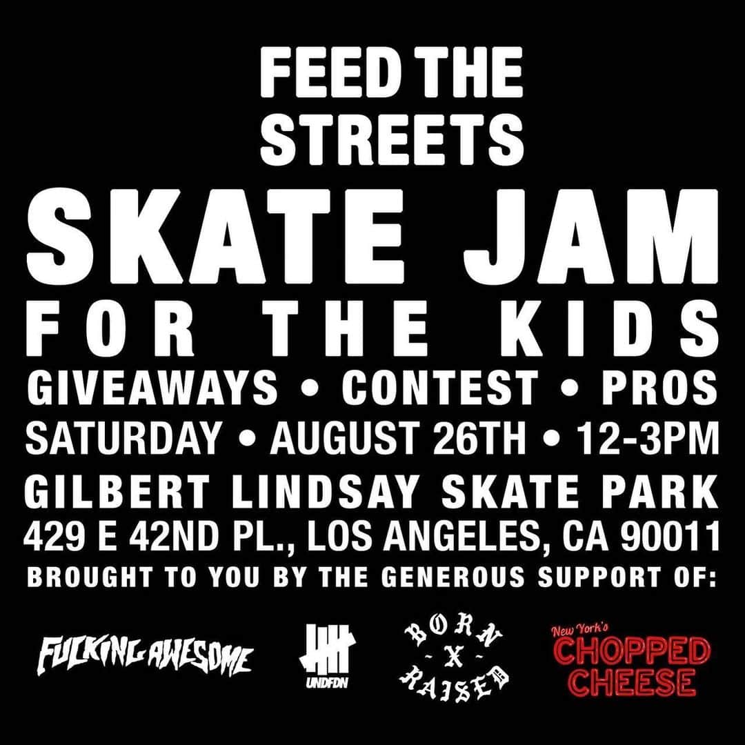 ダニー・トレホさんのインスタグラム写真 - (ダニー・トレホInstagram)「Come support @feedthestreets_la Skate Jam for the Kids on August 26th 12-3pm at Gilbert Lindsay Skate Park. Giveaways, contest, and more! #FeedTheStreetsLA」8月17日 1時08分 - officialdannytrejo
