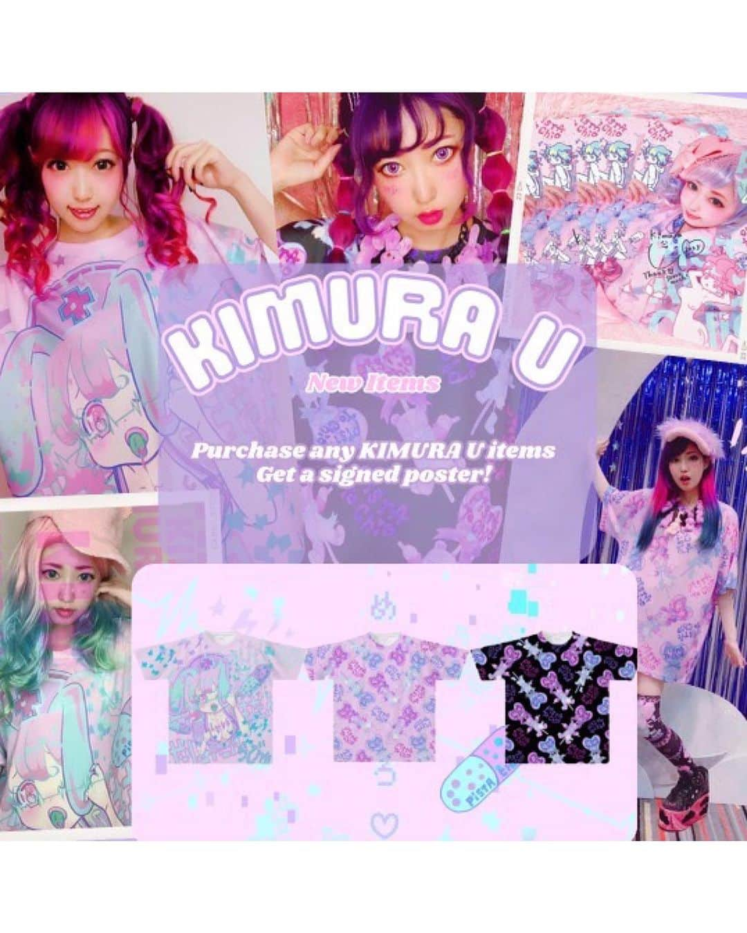 木村優さんのインスタグラム写真 - (木村優Instagram)「“T-shirts designed by a very popular fashion designer, KIMURA U goes  on sale in USA.”🌈 ⁡ KIMURA U was selected as a Kawaii ambassador for representing Harajuku fashion by Ministry of Foreign Affairs of Japan in 2009.🇯🇵💓💓 Her Harajuku style T-shirt was drawn the world view of “Pista And Chio” which is her  original character.  The illustration on the T-shirt was drawn by herself.  Now it will deliver to fans on KIMURA U fashion in USA. 💕🇺🇸💕 ⁡ Launched at 【Harajuku Hearts】(@harajukuhearts ), a store in Los Angeles😘👏👏🌈 ⁡ 木村優デザインの【ピスタとチオ】のTシャツがアメリカのKawaiiショップ【Harajuku Hearts】さんで発売になりました🥰 ⁡ お店のショーウィンドウにドーーーンと飾っていただいています🤩 本当に本当に感謝感謝です💕 たくさん売れるように頑張るぞー！！ 日本のみなさんも是非応援してくださったら力になります😭💕是非応援よろしくお願い致します🙇‍♀️💓 ⁡ #HarajukuHearts #kimurau #PistaAndChio #ピスタとチオ #木村優 #kawaii #harajukufashion #harajuku #原宿ファッション」8月17日 11時21分 - kimura_u