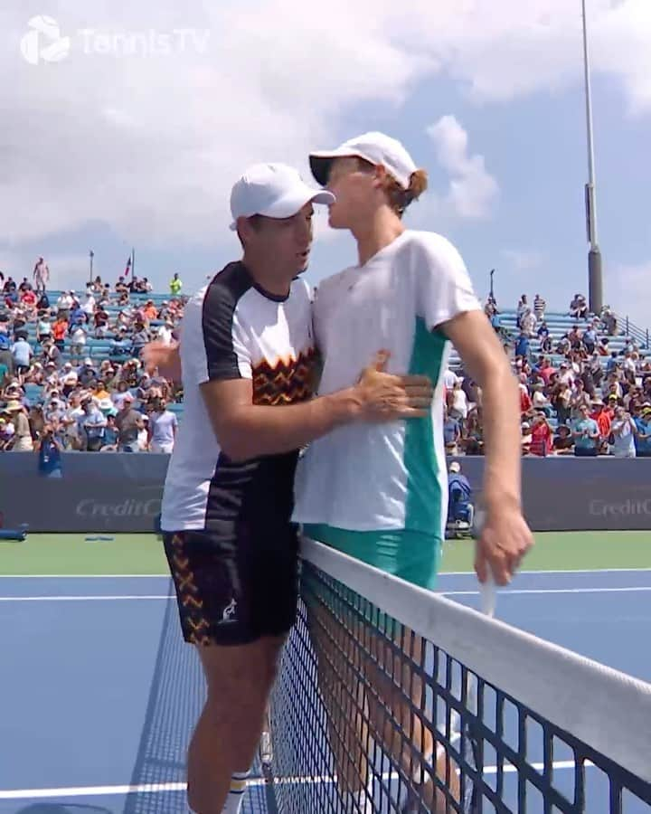 ドゥシャン・ラヨビッチのインスタグラム：「Don’t doubt Dusan 😤 A brilliant performance by @dutzee to take out Sinner in Cincinnati . #tennis #tennistv #sports #instasport #cincytennis #cincinnati」