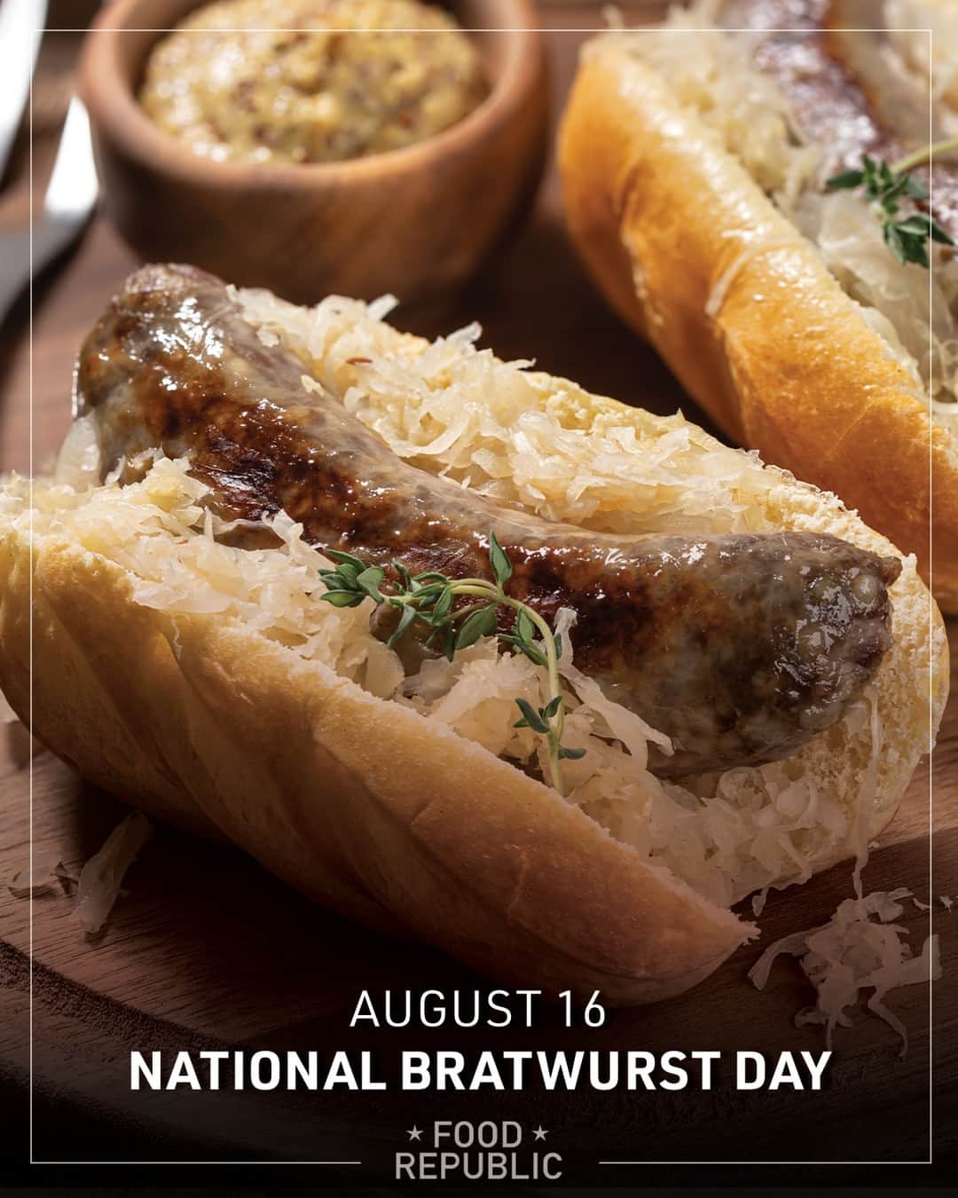 Food Republicのインスタグラム：「It's National Bratwurst Day! Who's celebrating with a cookout? 🌭   Also, what do you top your brat with?  -  #food #foods #foodie #ilovefood #cookout #cookouts #grill #grilling #chef #chefs」