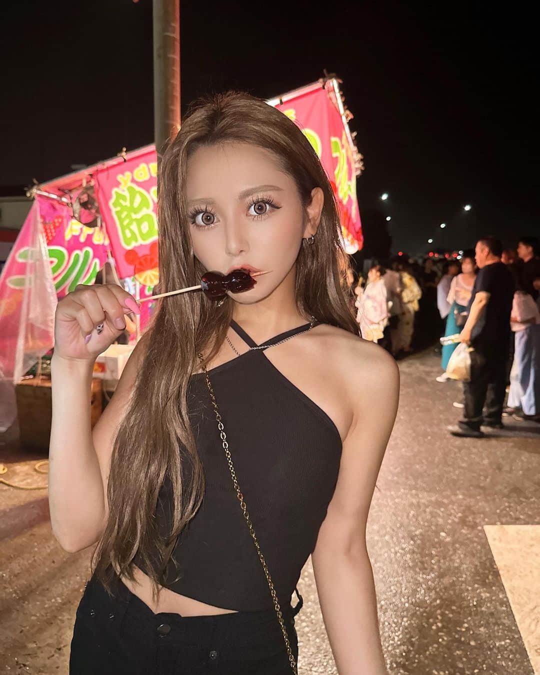 なかむらあんのインスタグラム：「🍇💜🎆  今年の夏は夏らしい事が沢山できて幸せ🩷  みなみちゃんにマツエク新しく付け替えてもらった👀❤️ @eyelist__minami ちゃんいつもありがとう︎🫶 安定に盛れる～🙇🏻‍♀️🌷」