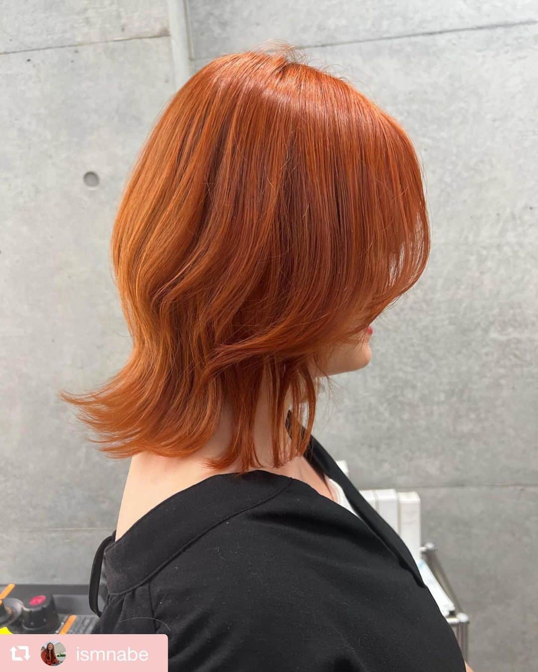 hair_ISMのインスタグラム：「#repost @ismnabe via @PhotoAroundApp  orange🍊  #ism#orange#オレンジカラー#オレンジ#🍊」