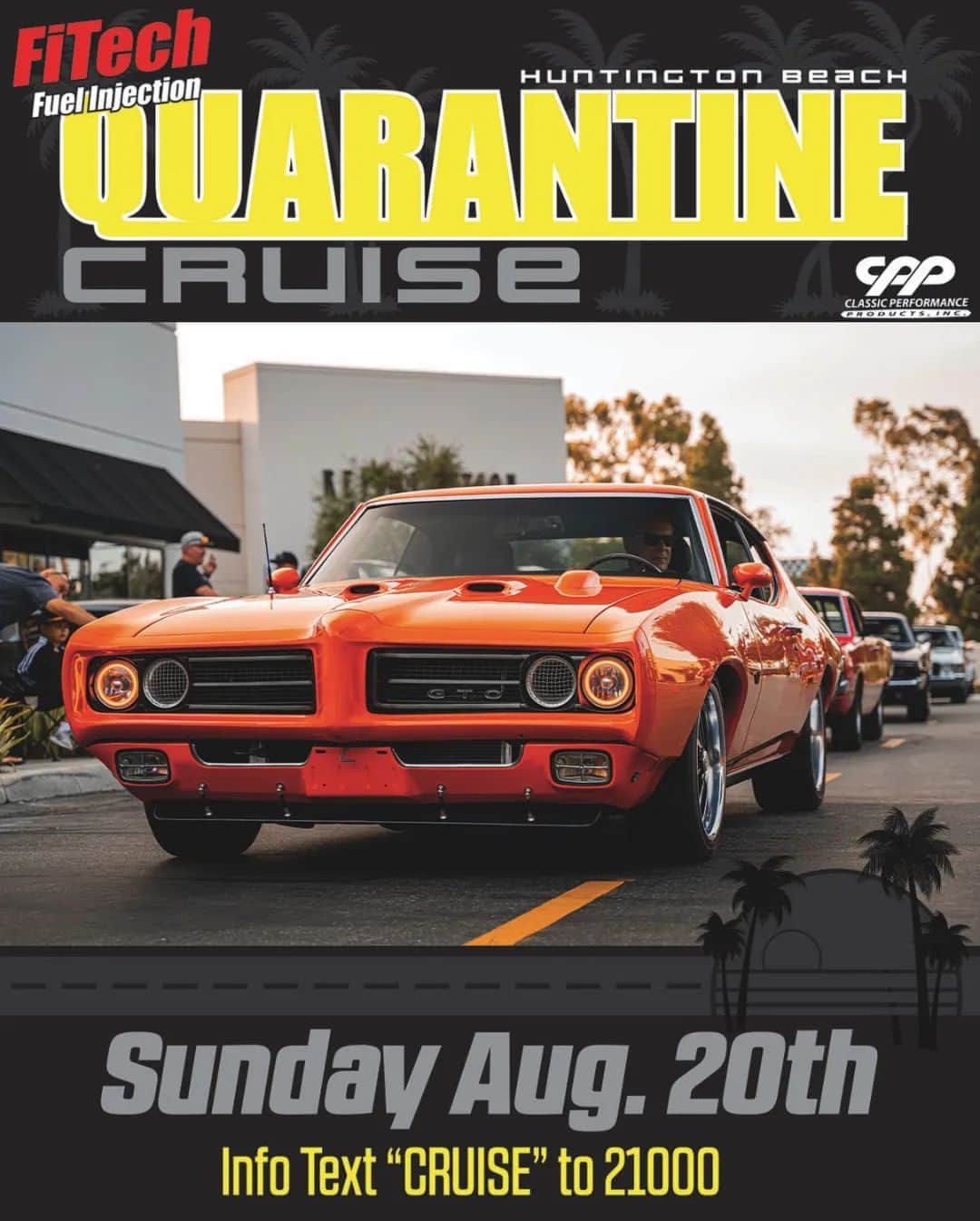 Classics Dailyのインスタグラム：「It’s Time to Celebrate and Have a Good Time at QC:41!!  The Original @Fitech_EFI Quarantine Cruise presented by @classicperform with @qruisinpch THIS SUNDAY August 20.  With Support from: @famouswhipsales and @liquimoly.usa.canada @extremepowdercoatingca  THE Cruise is Coming.  Come be a part of the fun, check out the rides and cruise alongside hundreds of incredible cars, trucks and enthusiasts on legendary PCH.  Stop by and check out the latest QruisinPCH merch.   Route Details Drop, Friday 8/18 at 5:00 p.m. (PST)  Featured in Motor Trend, Hot Rod, Truck Trend, Classic Truck Performance, All Chevy Performance, Dub magazine and across the internet, there's nothing like the Quarantine Cruise.  Text "Cruise" to 21000 to be 1st to know the details!  Respect the locations. Leave them as you found them.  NO BURNOUTS!  #hbqc #quarantinecruise #HuntingtonBeach #Hotrods #classiccars  Partners: @hektattoo @keystoneautomotiveoperations @week2wickedjason @Ken」