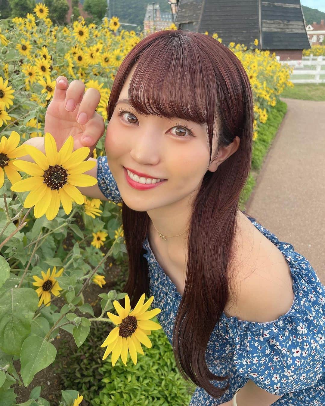 坂東遥さんのインスタグラム写真 - (坂東遥Instagram)「🌻💠  向日葵見ると 明るい気持ちになるから好き🌻  #長崎 #ハウステンボス」8月17日 21時38分 - b.haruka1103