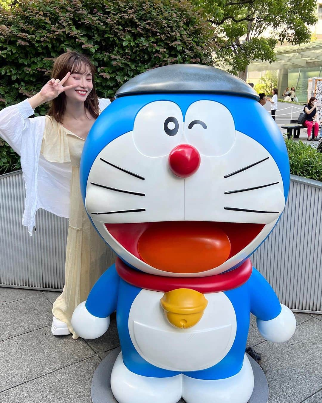 柴田阿弥のインスタグラム：「ドラちゃん〜😼🩵🩵🩵  ㅤㅤㅤㅤㅤㅤㅤㅤㅤㅤㅤㅤㅤ #テレ朝夏祭り #テレ朝 #六本木ヒルズ #六本木 #ドラえもん」