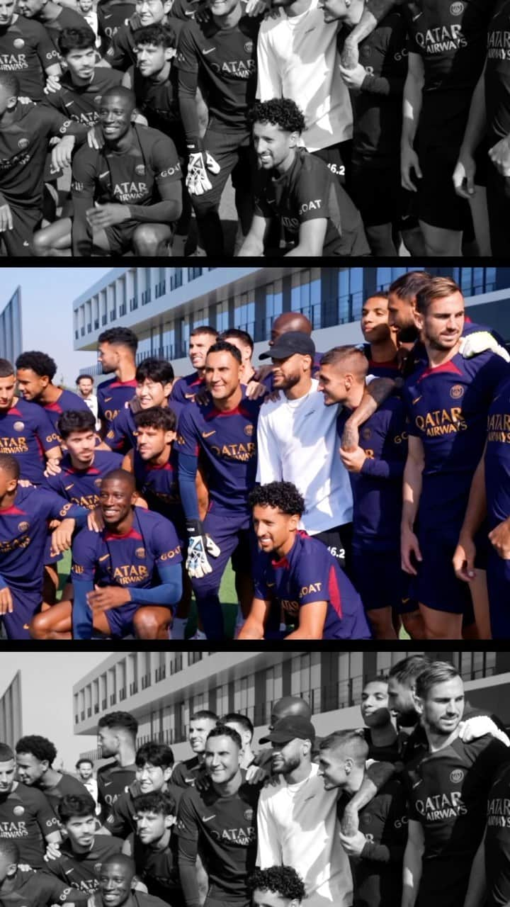 ネイマールのインスタグラム：「𝗠𝗘𝗥𝗖𝗜, @neymarjr! ❤️💙  A warm farewell from the team to Neymar Jr. at the Campus PSG today!   ✨ #ObrigadoNey」