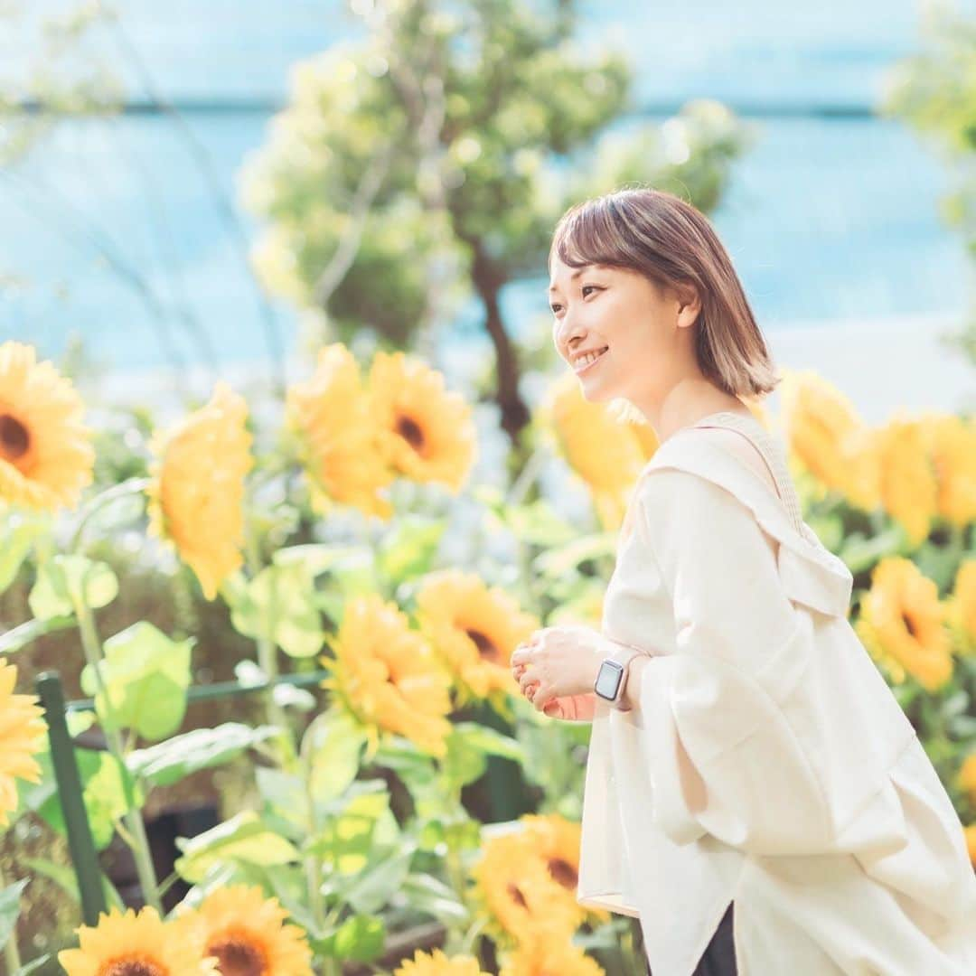 白井美帆さんのインスタグラム写真 - (白井美帆Instagram)「ひまわり🌻 伊藤さんと大名古屋で打ち合わせをしていたので、7階で写真撮ろう！となり急遽このラフすぎる格好で撮ってもらいました😆 @itokenjapan  滞在時間3分ほど さすがです伊藤さん  #大名古屋びるぢんぐ」8月17日 13時24分 - shirai_miho77