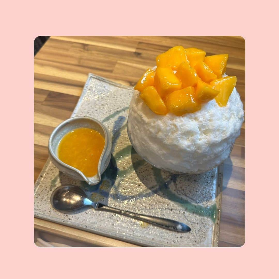 絵森彩さんのインスタグラム写真 - (絵森彩Instagram)「🥭🍧  #かき氷 #マンゴー  #マンゴーかき氷」8月17日 15時15分 - emoriaya_official