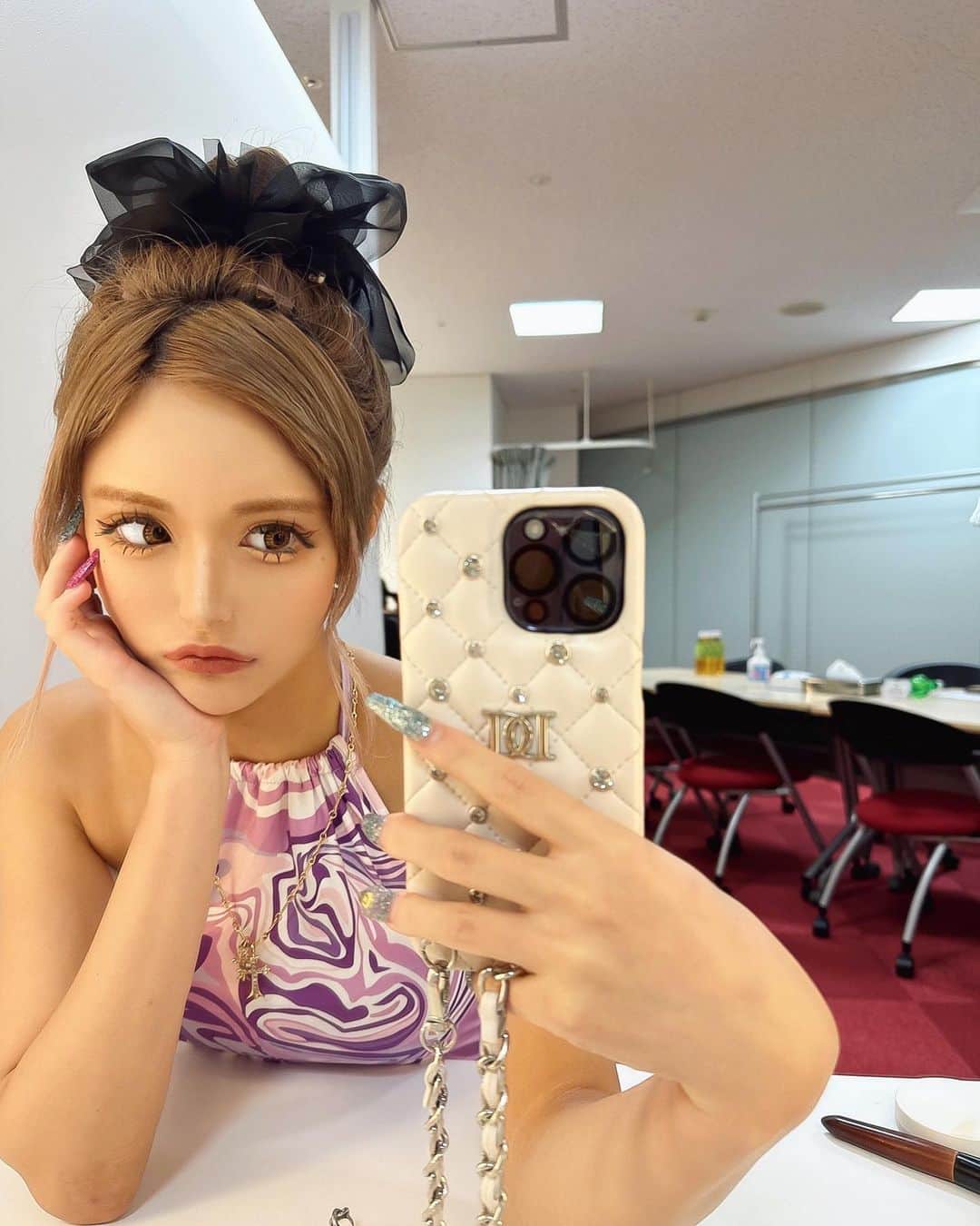 アンジェリカのインスタグラム：「また告知するからみんな見てねーっ🩵🪽 って事でお台場にGOっ🤪 ┈┈┈┈┈┈┈┈┈┈┈┈┈┈┈┈┈┈┈┈ hair @saaya_tamae 🫶🏻 𝐓𝐡𝐚𝐧𝐤 𝐲𝐨𝐮🧡」