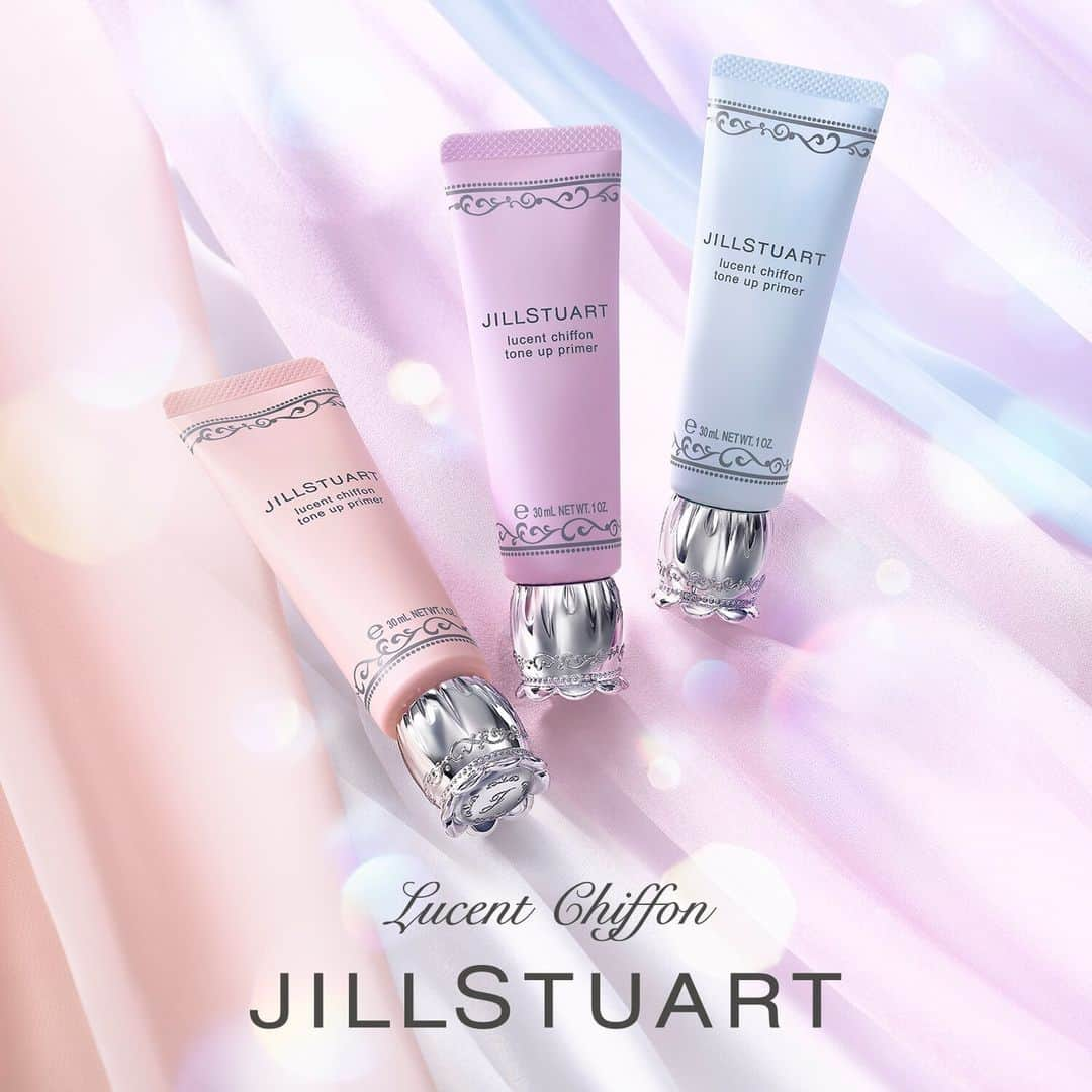 JILLSTUART BEAUTYのインスタグラム：「JILL STUART Base Makeup New Item & Limited Item 〜lucent chiffon〜 9月1日(金)より発売 《本日より予約開始》  JILL STUART が叶える肌、 “Glow Chiffon”。 それは、内側に光を宿したような やわらかい透明感に満ちた肌のことです。  今回お届けするのは、 肌に、みずみずしいうるおいと光を抱かせる ベースメイクアイテム。  無垢な透明感と大人のツヤがとけ合う肌で、 やわらかなシフォンのドレスのように輝いて。  #jillstuart #jillstuartbeauty #ジルスチュアート #ルーセントシフォン #化粧下地 #UV下地 #トーンアップ #カラーコントロール #メイクアップベース #ツヤ肌 #透明感」