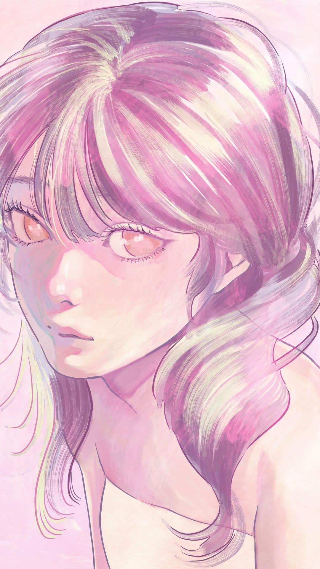 藍にいなのインスタグラム：「🌷  #drawing #dailysketches  #artreel #makingmovies #processart #processdrawing  #adobefrescoillustration #girlsillustration  #animeillustrations #소녀일러스트 #绘画」