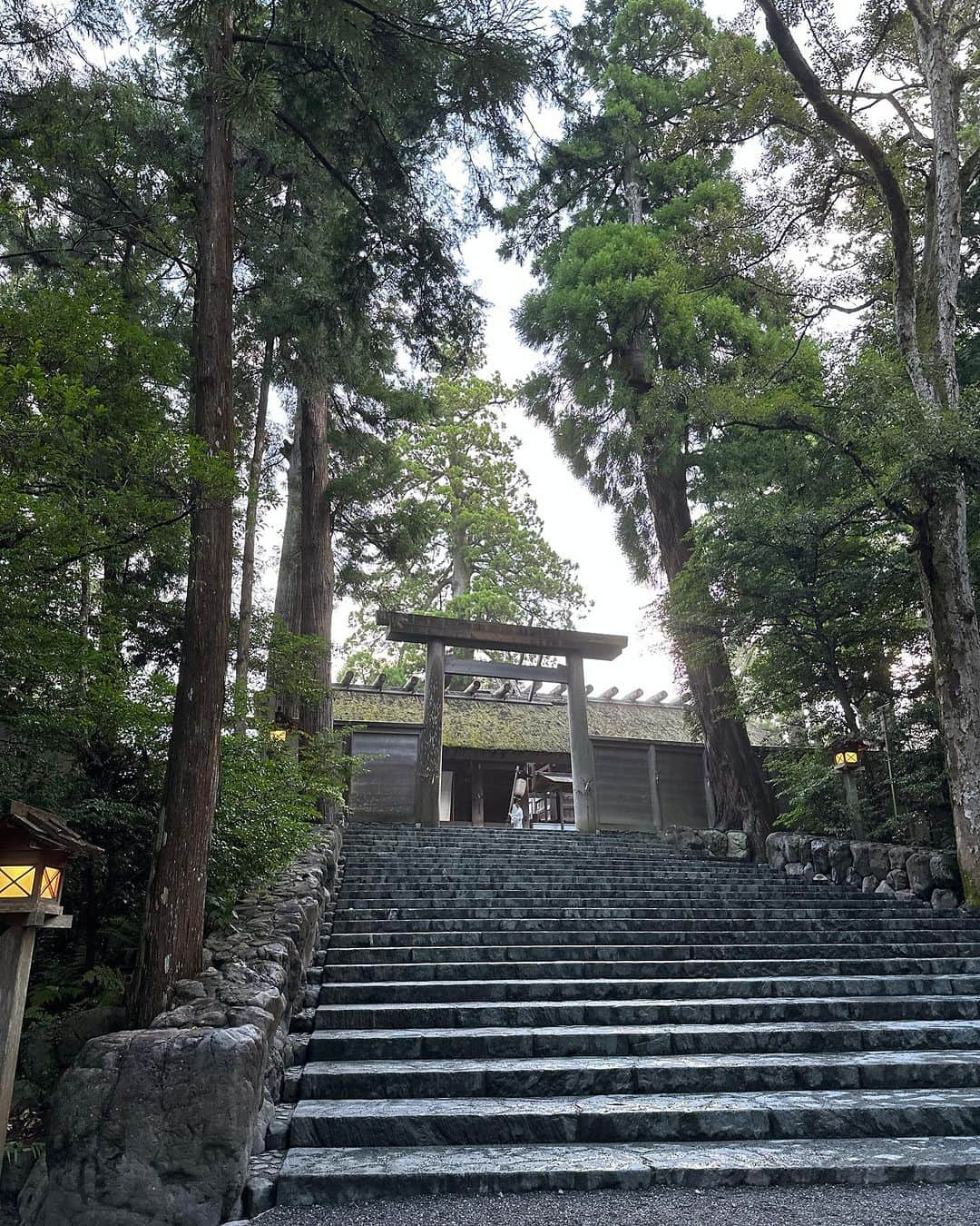 坂元美香さんのインスタグラム写真 - (坂元美香Instagram)「旅のつづき  伊勢神宮 内宮⛩️ 早朝参拝  神々しい朝の風景と、浄化されるような マイナスイオンいっぱいの空気は 早朝参拝ならではの特別感でした🌿  1時間ほど歩いてひと通り回って、 家族と自分にお守りを買いました。 とっても良いお詣りでした☺️  冬はもっと空気が澄んで落ち着いていて 素晴らしいんだろうなぁ✨  #伊勢神宮 #伊勢神宮内宮 #皇大神宮 #早朝参拝  #伊勢 #三重 #坂元一人旅」8月18日 6時57分 - mika_saka