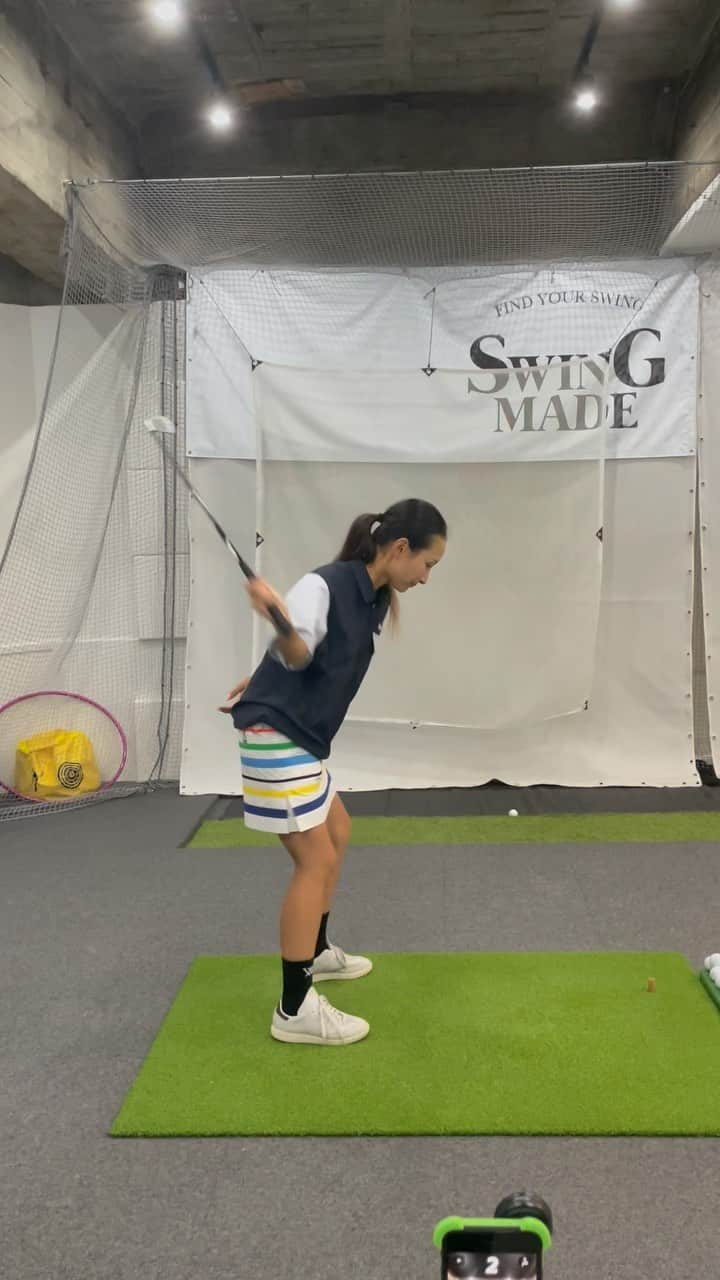 板倉由姫乃のインスタグラム：「撮影、ゲッタウェイとゴルフバレルを体験しに行きました⛳️ 動画はお楽しみに😊 . . . #ゲッタウェイ #トミゴル #トミーゴルフ #ゴルフバレル #ゴルフYouTube #チェケラーゴルフ #スイング動画 #ゴルフ動画 #ゴルフ #ゴルフスイング #ゴルフレッスン」