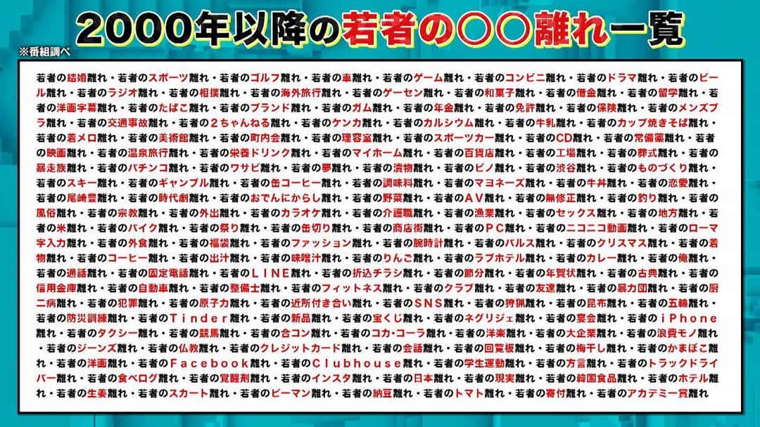 バカリズムのインスタグラム：「#私のバカせまい史 #若者の◯◯離れ史」