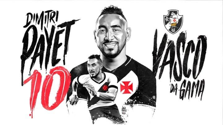 ディミトリ・ペイェのインスタグラム：「🔟🇫🇷  DIMITRI PAYET É O NOVO REFORÇO DO VASCO DA GAMA! 💢  #VascoDaGama」