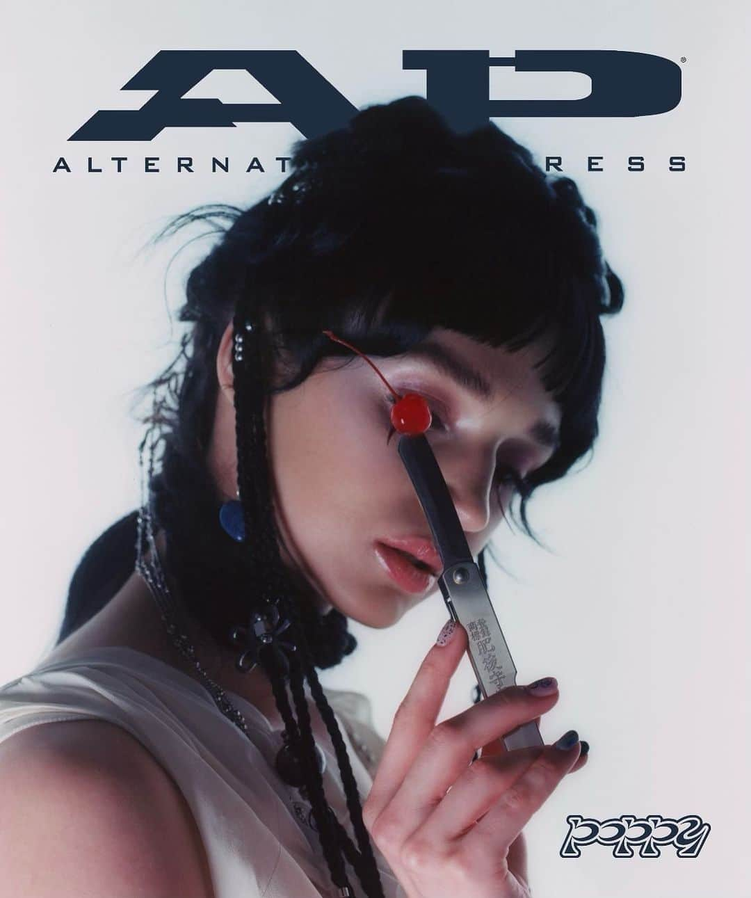 Poppyのインスタグラム：「On the cover of @AltPress and @revolvermag — bundle featuring both mags plus an exclusive  'Zig' vinyl colorway + signed photo.     Available now @ altpress.com  Interview by @neonandnoise Photography by @katebiel Styled by @erikziemba at Paradis  Makeup by @jaime.creates at Paradis using Isamaya Beauty Hair by @mikelorenzano」