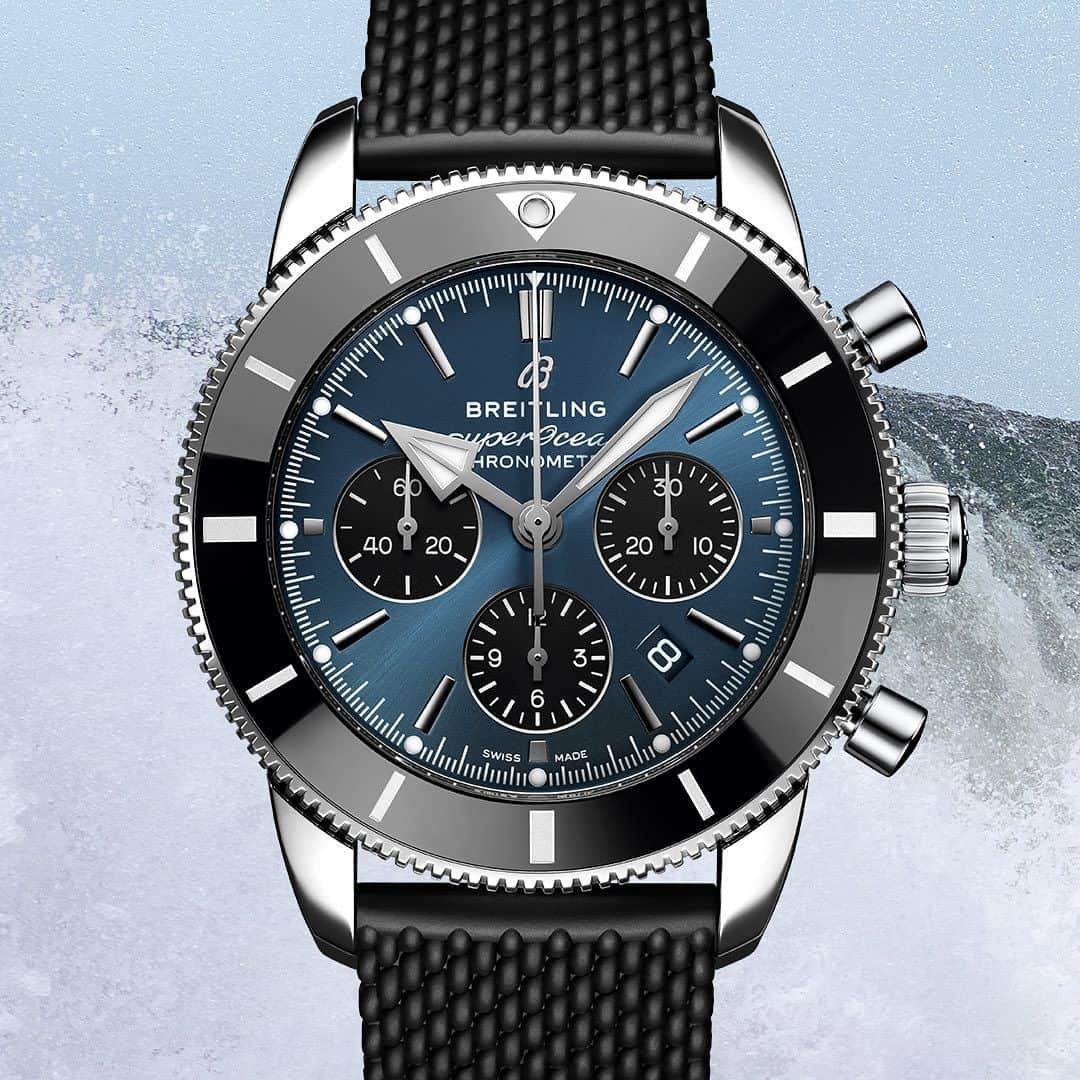 ブライトリングさんのインスタグラム写真 - (ブライトリングInstagram)「You’re always ready to catch a wave or just enjoy the view from the sidelines—with Breitling’s Superocean Heritage watch.  ⠀ ⠀ ⠀   #breitling #squadonamission #superoceanheritage #automatic #divingwatch #surfing #chronograph #bluedial」8月18日 1時52分 - breitling