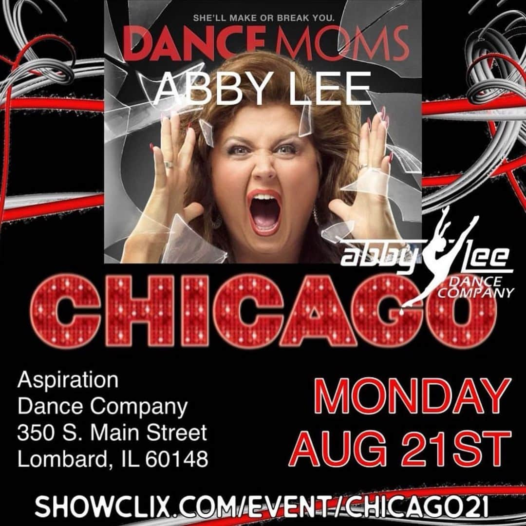 アビー・リー・ミラーさんのインスタグラム写真 - (アビー・リー・ミラーInstagram)「NEXT STOP: Chicago, IL 🌟 👉Wednesday, August 23rd #Season9 👉Aspiration Dance Company 📍350 S Main St. Lombard, IL 60148 💌: info@abbyleedancecompany.com」8月18日 2時48分 - therealabbylee