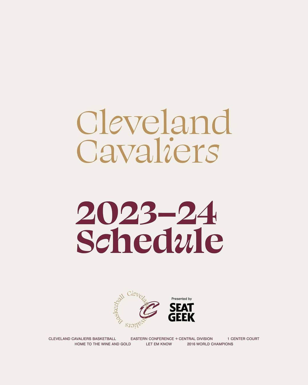 キャブスさんのインスタグラム写真 - (キャブスInstagram)「The official 2023-24 schedule of the Cleveland Cavaliers. #LetEmKnow」8月18日 4時28分 - cavs