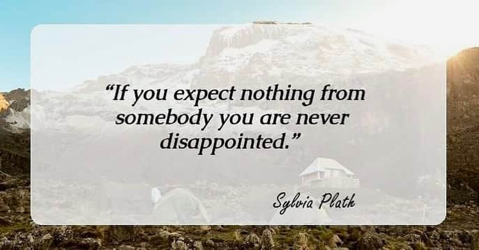 ジョルジュ・サンピエールのインスタグラム：「If you expect nothing from somebody, you are never disappointed.  -Sylvia Plath」