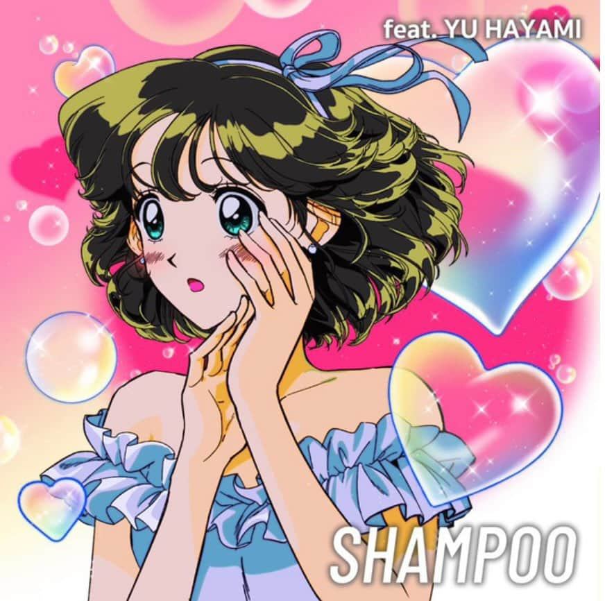 早見優のインスタグラム：「New single out! DJ NIGHT TEMPO  feat. YU HAYAMI SHAMPOO This single will be included in DJ NIGHT TEMPO’s album  NEO STANDARD coming your way on 20 SEPTEMBER 2023  You can listen to it on all streaming services 💕  Cover illustration by:  チュチュエ　쭈쭈해氏  #shampoo #lovesong #djnighttempo #nighttempo #yuhayami #dance #music」