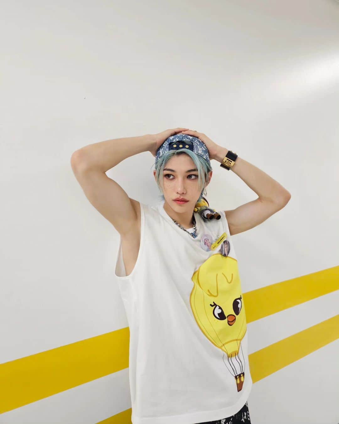 フィリックスのインスタグラム：「Dome tour, Bbokari and I 🩵💛🐥 #stay #felix」