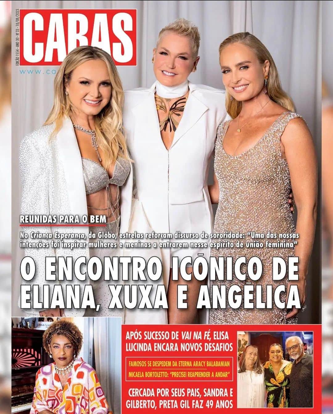 Eliana Michaelichin Bezerraのインスタグラム：「Tem coisa que não dá pra explicar, simplesmente acontece.  A nossa união em prol de uma causa nobre e o carinho que fomos recebidas vai ficar pra sempre. Se para muitos foi emocionante, saibam que pra mim alem de emocionante foi inesquecível. Obrigada @carasbrasil por este lindo registro. @xuxameneghel e @angelicaksy sempre maravilhoso encontrar com vcs. Além de lindas, queridas e inteligentes🤍#miglesgoodvibes」