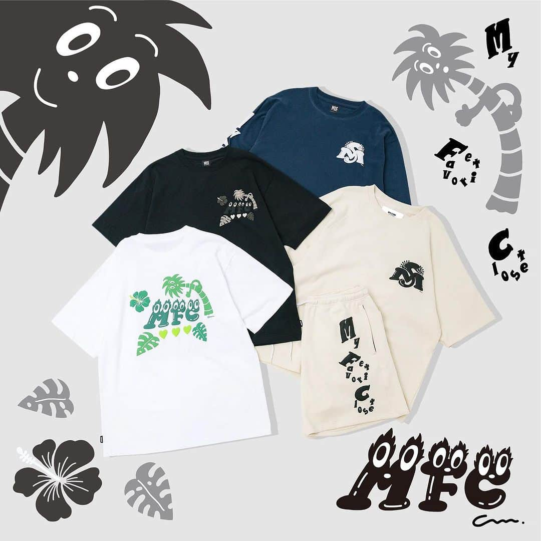 chocomooさんのインスタグラム写真 - (chocomooInstagram)「Collaboration w/ @mfc_store 🌴☀️  形が最高な定番Tshirts、Long Tshirtsプラス、 希望を言わせて頂いてスウェット素材のオーバーサイズ半袖セットアップを作りました🌴☀️ (らくちんセットアップのパンツはバックポケットにジップ付き💡)  プリントは全てモコモコ☁️！ S-XXL  明日 2023.8.19(SAT) RELEASE   🏬IN STORE / JST 12:00  💻ONLINE STORE / JST 19:00  (Stores) MFC STORE NAKAMEGURO MFC STORE HARAJUKU MFC STORE NAGOYA MFC STORE OSAKA  (Official online store) mfc-store.com World wide shipping available  商品のお問い合わせはMFC STOREのお電話でお願い致します。 DM、コメントでのお問い合わせはご遠慮ください。  Please contact us by phone for product inquiries. DM, comments can't be contacted.  #Chocomoo #mfc_store」8月18日 12時25分 - yukachocomoo