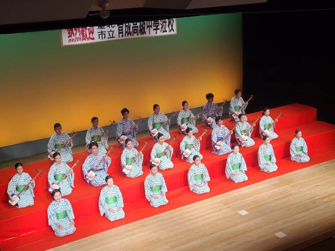のインスタグラム：「母校でのイベント無事終了しました！！⁡ ⁡⁡ ⁡つたない英語も何とか伝わったってホッとしました（笑）⁡ ⁡⁡ ⁡後輩ちゃんたちも一生懸命に長唄披露してキラキラ輝いてました✨⁡ ⁡⁡ ⁡自分が在学中はあんなにキラキラ出来てなかったと思うなぁ🤭」