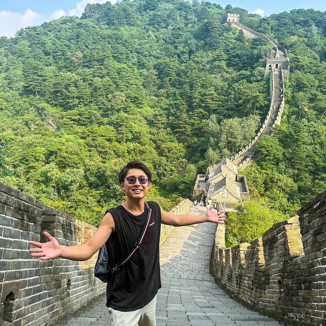 山下智央さんのインスタグラム写真 - (山下智央Instagram)「Wahhhh great wall of china 👏 And I need to work out 💪😂」8月18日 13時43分 - tomoyama32