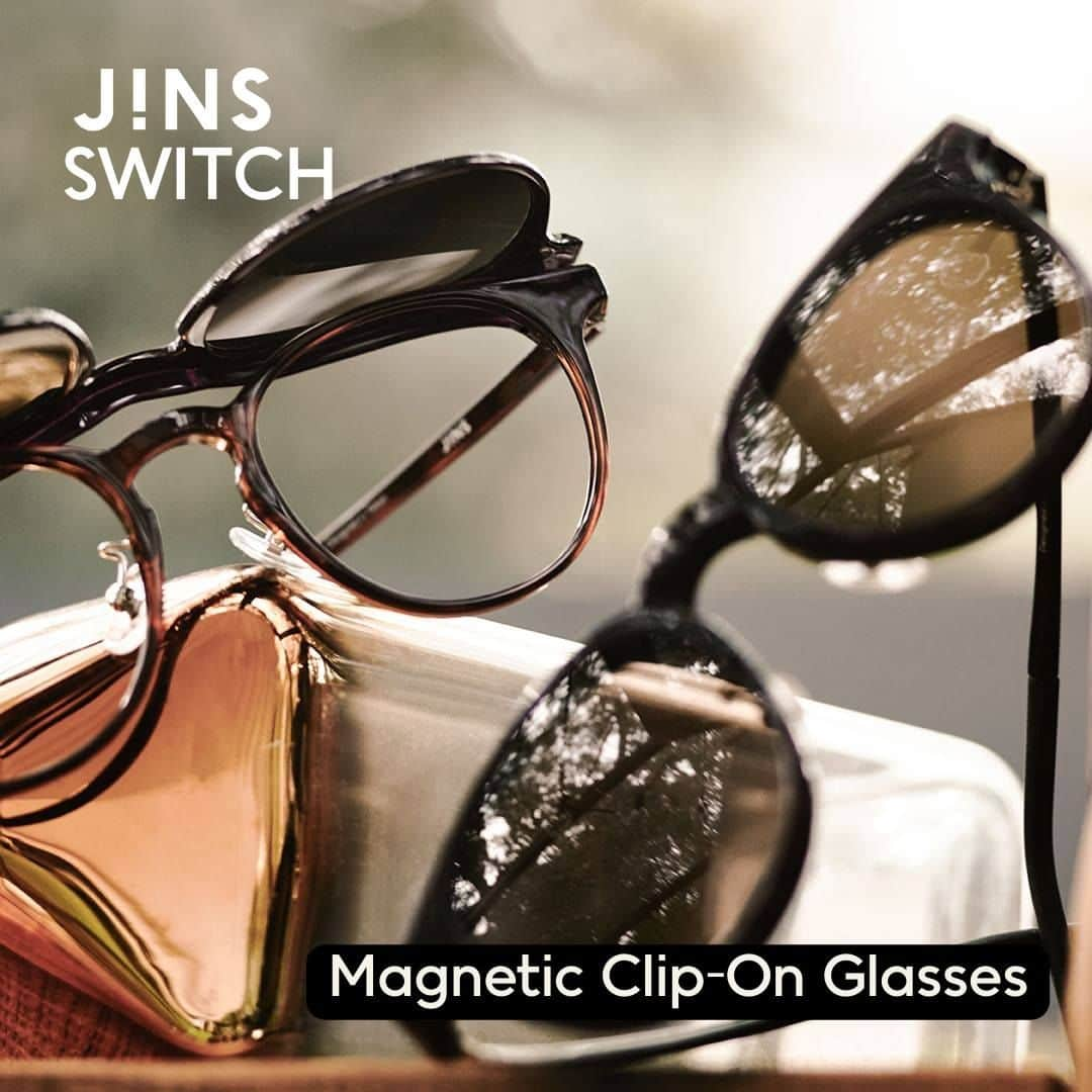 JINS PHILIPPINESのインスタグラム：「JINS All New Switch Flip-Up 2023 One frame for multiple purposes 💕Super value combo price Not only optical glasses but also sunglasses 😎 The functional front lens has a polarized function and is suitable for driving.  This time, we launched a plan to purchase the front lens separately.  ▶ Buying the front lens alone is also OK⭕  #JINS #JINSSWITCH #glasses #eyewear #fashionableglasses #stylishglasses #cliponglasses #lensplate」