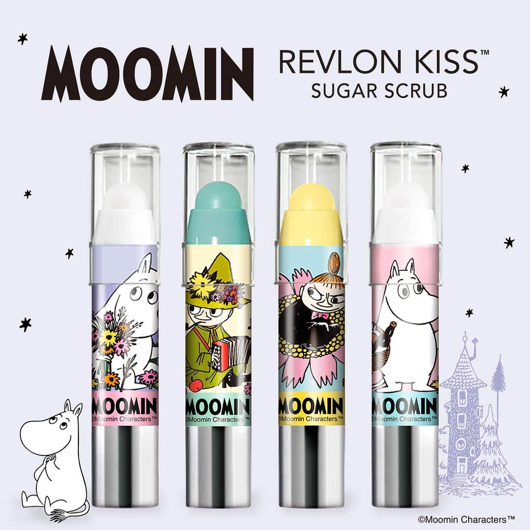 revlon japanさんのインスタグラム写真 - (revlon japanInstagram)「💜MOOMINコラボ💜 累計450万本*を突破した『レブロン キス シュガー スクラブ』から、 日本限定「ムーミン」のパッケージが登場🤍💚💛  「友情」をテーマに、ムーミンと仲間たちが楽しく過ごす様子が描かれてるよ🎶 心温まるメッセージが込められたパッケージは、大切な人へのプレゼントにもぴったり🥰🎁  8月下旬から数量限定発売予定！ オンラインSHOP限定パッケージもお見逃しなく😘  -------------------- レブロン キス シュガー スクラブ ＜数量限定品＞全4種(うち、オンライン限定パッケージ1種) 各880円（税込） --------------------- *レブロン調べ 2023年5月末時点（出荷ベース）全ての色展開を含む  #レブロン #レブロンリップ #レブロンキスシュガースクラブ #リップスクラブ #キスシュガースクラブ  #シュガースクラブ #ムーミン #スナフキン #リトルミイ #ムーミン谷 #ムーミングッズ #ムーミンなくらし #ムーミン好きな人と繋がりたい #Moomin #Moominvalley #Snufkin #Littlemy」8月18日 18時00分 - revlonjapan