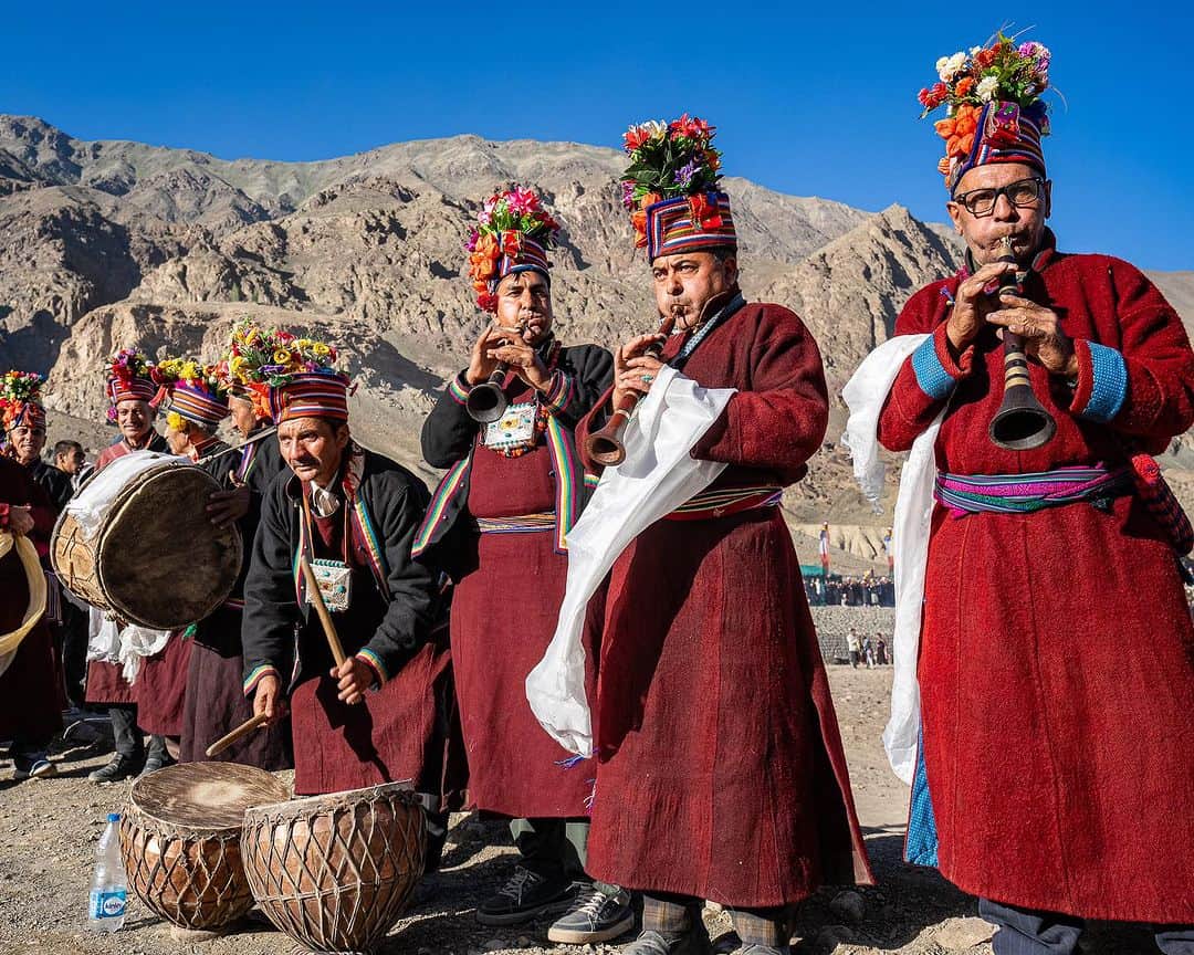 ダライ・ラマ14世のインスタグラム：「Grand reception and welcome ceremony in Khaltsi, Ladakh on August 18, 2023. #dalailama #khaltsi #sham #ladakh #welcome #reception」