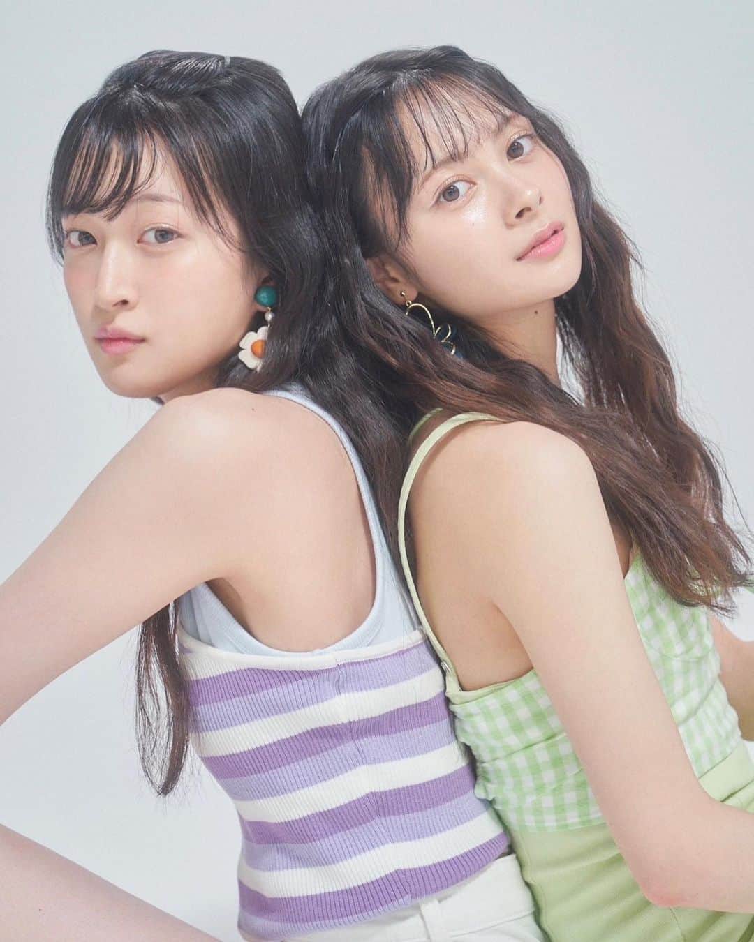 彩永あいりのインスタグラム：「. 劇団Always Thankyouで一緒の 北野夏々 @nana_kitano_officialと一緒に 作品撮りして頂きました📸🤍 実はこの日、夏々と初対面だったよ🫣  カメラマン 細溝大嬉さん @tm_wn_6  ヘアメイク えれなさん @erena_hm  スタイリスト 田中梨奈さん @tanakarina_   ありがとうございました☺︎」