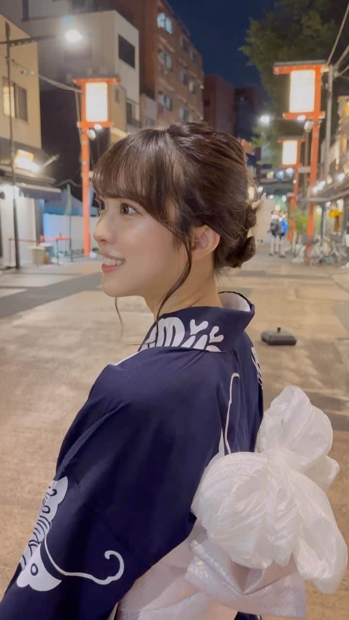 のインスタグラム：「🫶🏻されたので🫶🏻お返ししました  おばあちゃんの浴衣♡//」