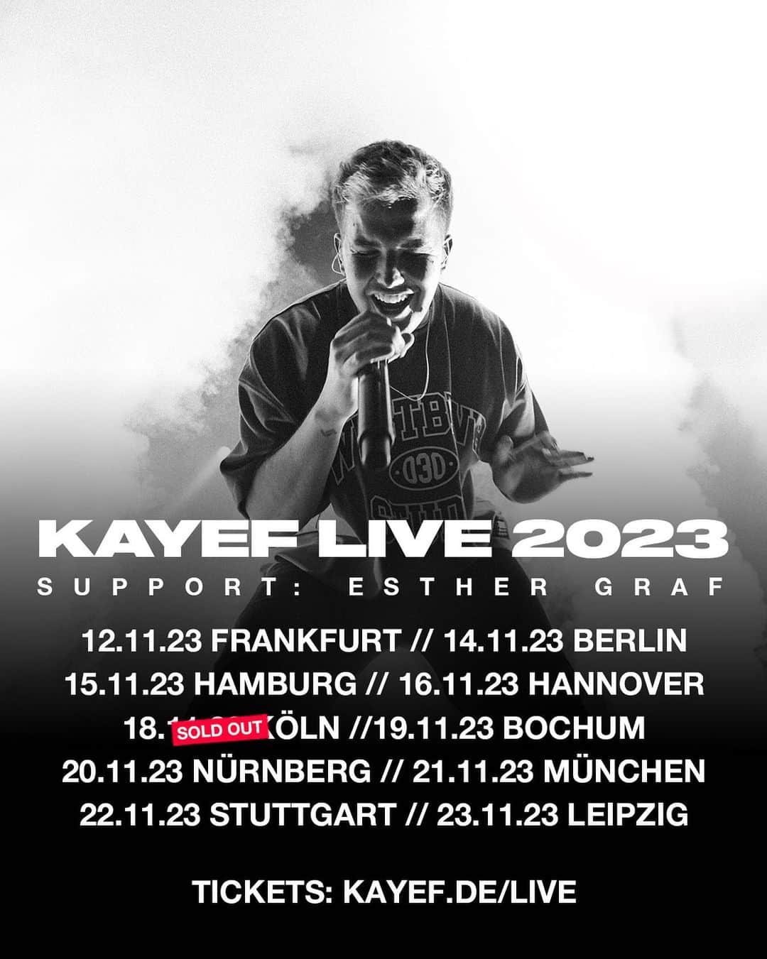 Kayefのインスタグラム：「Schnapp dir dein Ticket - es wird unfassbar 🔥❤️ #kayeflive2023」