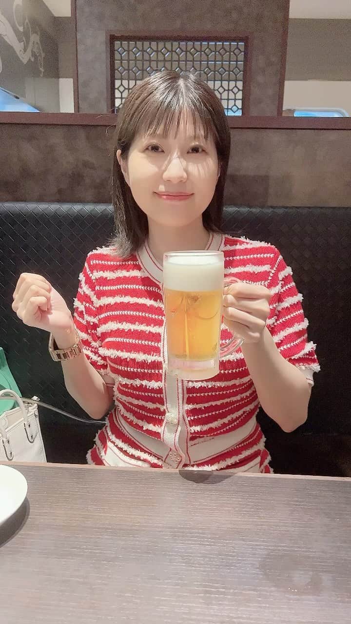 天野麻菜のインスタグラム：「ビール女子。3573」