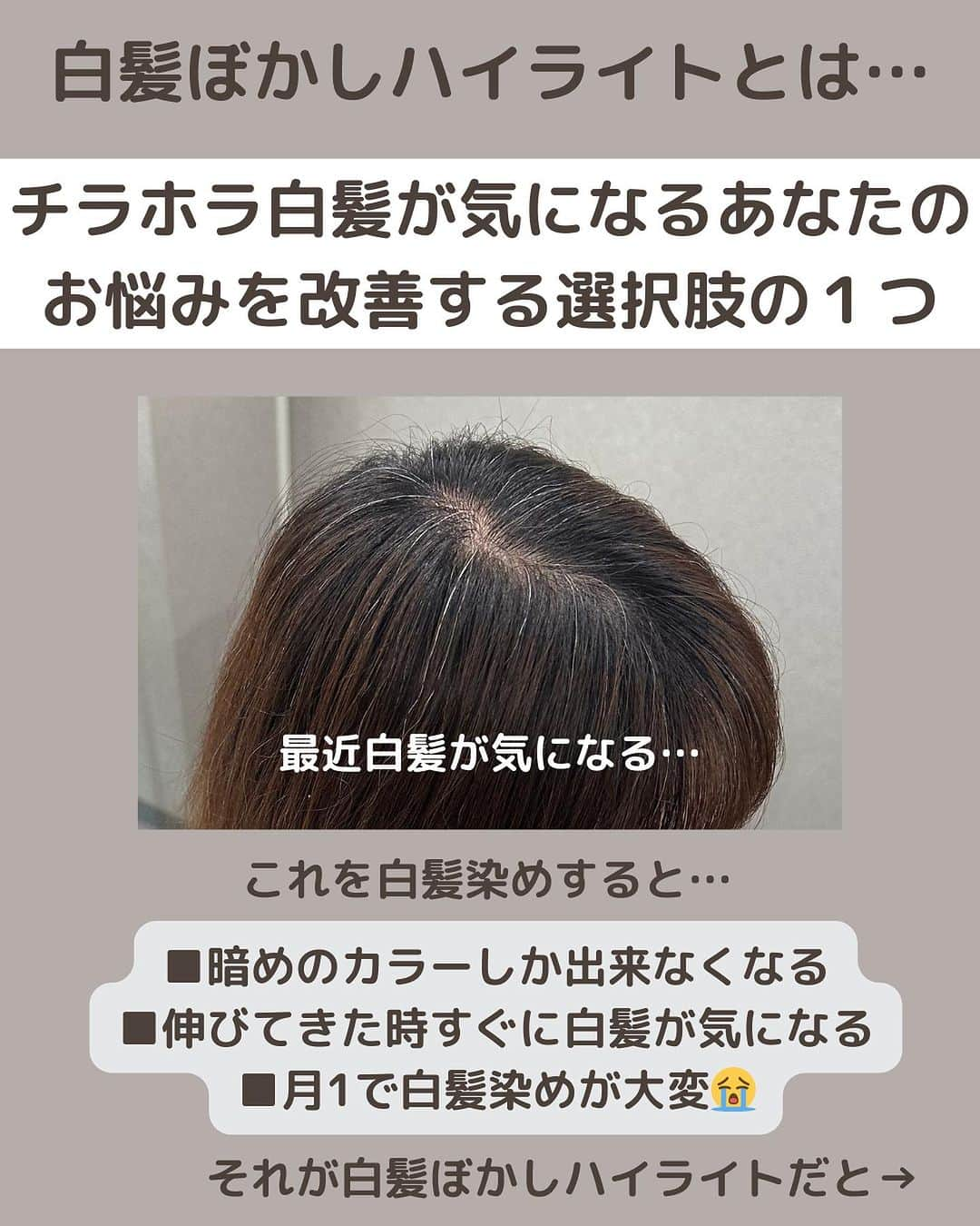 【高砂・美容師】平岡歩 ヘアアレンジ hairarrangeさんのインスタグラム写真 - (【高砂・美容師】平岡歩 ヘアアレンジ hairarrangeInstagram)「姫路のハイライトカラー迷子を救う人🥇 平岡あゆみと申します🙇‍♂️ ハイライトカラーと白髪ぼかしハイライトを 専門的に行っております✨  ハイライトカラーや白髪にお悩みの方は是非 他の投稿もご覧下さい😊 他の投稿はこちら💁‍♀️【@ayumi_hiraoka 】  ご予約はLINE又はDMから承っております LINEはこちらのID検索お願い致します💁‍♀️【@183ihoos】  ⚠️ハイライトでこんな悩み、経験はございませんか？ ⁡ 😞ハイライトしたけどよくわからない 😞ハイライトが太すぎて虎柄みたいになった 😞ハイライトが白髪みたいになった 😞ハイライトが何故か思い通りになった事がない ⁡ これらのお悩みや失敗には全て理由があって、例えばよくわからないハイライトは、カラーを塗る際の塗り分けの仕方が間違っていたり、ハイライトが太いのはハイライトの入れ方に工夫がなかったり、僕自身もまだ経験が浅い頃全てを経験した事がありました（その頃お越し頂いてたお客様すみません🙏）ですが失敗を糧にお客様に必ず喜んで貰える様になりたいと、10年以上の美容師人生をかけ、その術を学び、考え、習得して参りました✨ ⁡ 他のハイライトカラーも是非ご覧下さい👇 @ayumi_hiraoka ⁡ ハイライトに挑戦したいけど綺麗になるのか不安と言う方、その不安は僕の前では絶対に安心に変わるので、お悩みの方は是非ご相談ください☺️ ⁡ ハイライトは特殊な技術故に誰でも出来る技術ではございません🙅‍♂️難しい技術で、お客様の現在の髪状態や施術履歴にも非常に影響されるので、先ずは一度予約ご相談用 LINEからご相談ください🙏 難しい技術の為、1度のご来店では出来ない場合もあります、その際はどうすれば出来る様になるのか計算してプランをお伝え致しますのでご安心ください🙇‍♂️ ⁡ が【ハイライトをお考えの方へ💇‍♀️✨】 ハイライトをする時は… ▶︎色味 グレーorグレージュorブラウンorベージュor暖色 ▶︎明るさはどのくらい 暗めor明るめor明るすぎず暗すぎず？ ▶︎ハイライトの太さのイメージ 太めor細め？ ▶︎どういうイメージにみられたい？ カジュアル系orギャル系？ この4つを元に選ぶと美容師さんにも伝わりやすので是非ご参考下さい💁‍♀️ 僕が担当させていただく場合はこの項目を元にしっかり安心できるカウンセリングをさせて頂いてから、施術に入るので初めての方も是非ご相談ください😊  詳しくはプロフィールURLの料金表ご覧下さい🙏 【兵庫県姫路市】 ▶︎平岡歩 @ayumi_hiraoka ＿＿＿＿＿＿＿＿＿＿＿＿＿＿＿＿＿＿＿＿＿＿＿ 今まで幸せにさせて頂いた方々の髪はこちら💁‍♀️ ⬇︎⬇︎⬇︎⬇︎⬇︎⬇︎⬇︎⬇︎⬇︎⬇︎⬇︎⬇︎⬇︎⬇︎⬇︎⬇︎⬇︎⬇︎ 《@ayumi_hiraoka》 ＿＿＿＿＿＿＿＿＿＿＿＿＿＿＿＿＿＿＿＿＿＿＿  @slash_lifedesignsalon  株式会社s.l.d  代表平岡歩  SLASHは今年3月に姫路大手前通りに出来た 新しいサロンです✨ ・半個室空間での完全マンツーマン施術 ・豊富なドリンクサービス ・姫路の人気店コラボの日替わり本格スイーツが楽しめる ・無料WiFiがある、充電できる ・待ち時間にサブスクが楽しめる ・思い出に残したくなるような店内 ・リラックスできる半個室のシャンプーブース ・本格的な撮影ブース完備 ・さまざまな最新、話題の美容商材を取り扱っているサロン ・トレンドのデザインを提供しているサロン  髪だけでなくサロンにいる間も楽しめる仕掛けを沢山ご用意しております✨是非旅行気分でお越しください✈️  ⁡ 【お店情報】 営業時間　10時〜20時ぐらい 住所　兵庫県姫路市西二階町121番地2階  【メニュー料金】 カット＋ハイライトカラー＋髪質改善トリートメント 26000〜 カット＋シングルカラー＋髪質改善トリートメント 18500〜 その他メニューはプロフィールのURLからご覧ください😊  【ご予約方法】 LINE 又はDMにて承っております✨ ・料金の事前提示 ・所要時間の事前提示 ・このカラーはどのメニュー選べばいい？ などお気軽にご相談下さい🙇‍♂️  ご予約はこちらのLINEからお願いします♪ LINE ID 【@183ihoos】 LINEのID検索より検索してください 最初の＠マークを忘れずに入れて下さい。 ご質問などはコメントでも可能です🙆‍♀️  #ハイライトカラー #白髪ぼかしカラー  #白髪ぼかしハイライト #白髪を活かすハイライト  #姫路美容室　#姫路美容院　#姫路ハイライトカラー #姫路ハイライト#姫路ヘアカラー　#白髪活かしハイライト #脱白髪染め　#脱白髪染めハイライト」8月18日 20時57分 - ayumi_hiraoka