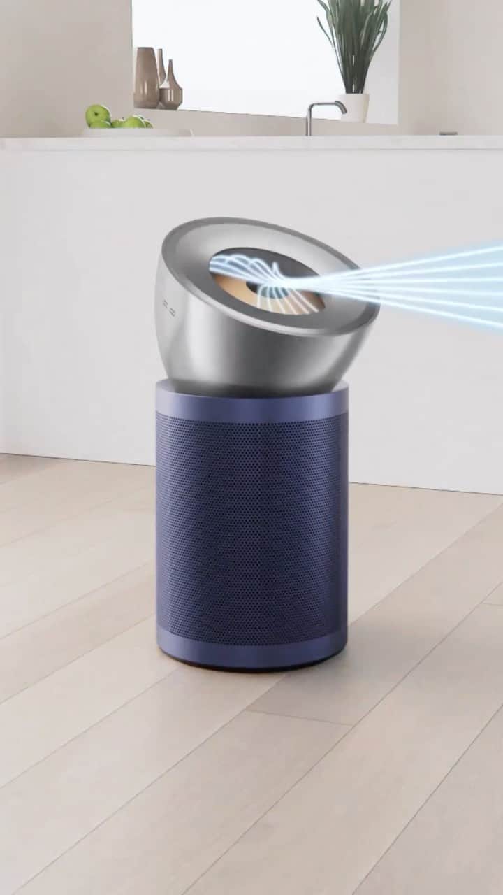 Dysonのインスタグラム：「Our quietest purifier yet.  Our most powerful purifier projects air over 10 metres, to purify large spaces. Acoustically engineered to trap sound energy. So it’s quiet, even at full power.  Now available in the Americas, South-East Asia, Korea and China.  Discover more using the link in bio.   #DysonPurifier #DysonHome #BigandQuiet #DysonTechnology」