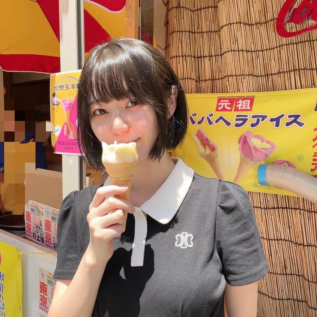 いけちゃんさんのインスタグラム写真 - (いけちゃんInstagram)「写真撮っても投稿するの忘れちゃうなぁ... 秋田名物のババヘラアイス👵💛」8月19日 0時21分 - ikechan0920